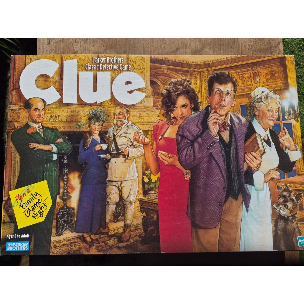 Vintage 1998 Clue Classic Detective Game Parker Brothers Whodunit Board Game